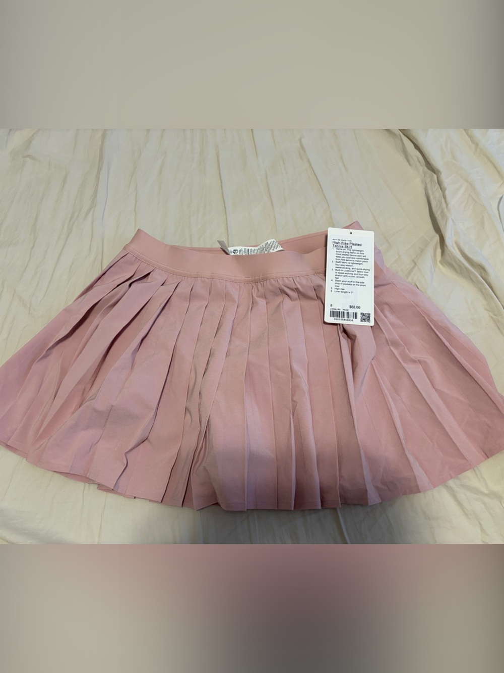 NWT - Lululemon Size 8 Women's Pink Pleated Skirt